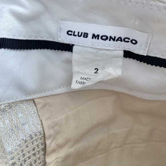 Club Monaco Silver Cream High Waist Shorts - Picture 8 of 10